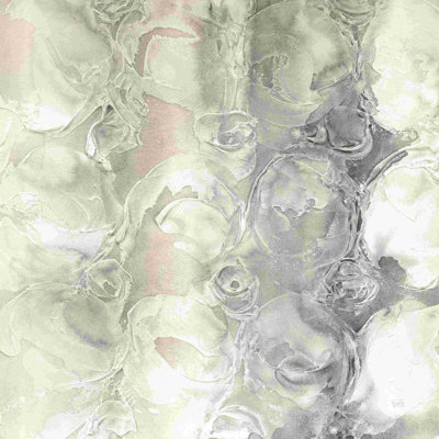 «Gray Circles II» par Chris Paschke - peinture sur toile tendue