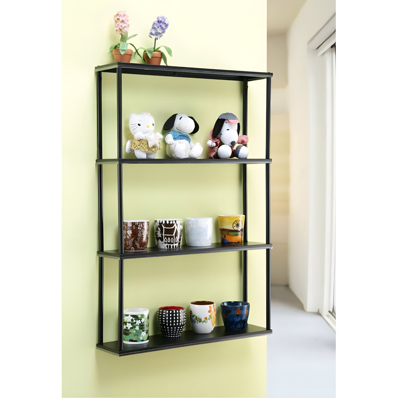 Wall-Mounted Steel Shelving Unit For Kitchen Storage And Display - Durable And Versatile Organizer