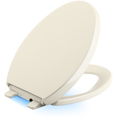 Reveal Nightlight Quiet-Close with Grip-Tight Elongated-Front Toilet Seat