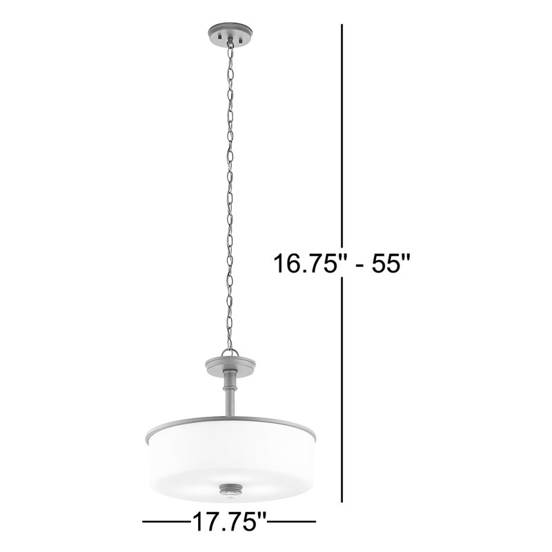 Lustre tambour 3 lumières Joelson, Bronze vieilli