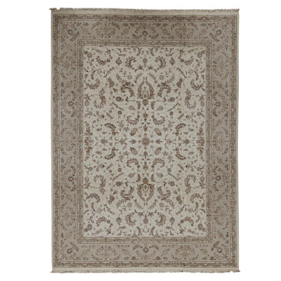 Handmade Silk and Wool Area Rug