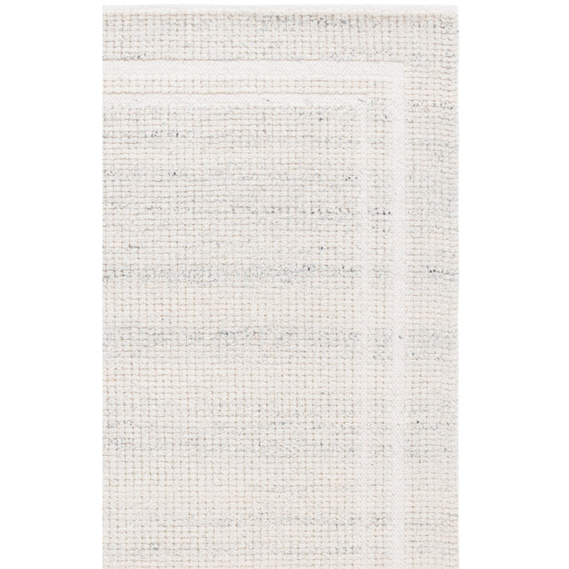 Hand-Loomed Geometric Wool Rug, Rectangle 4' x 6'