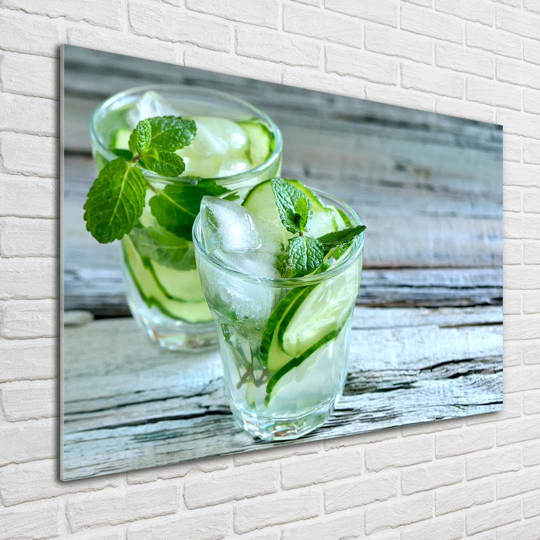 Glasbild Cucumber Water