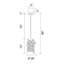 Luminaire suspendu chromé 6 po pour bureau à domicile, penderie - Mini luminaire suspendu géométrique 1 lumière avec culot E26 - Compatible avec DEL, panneaux de cristal angulaires - Certifié BACL
