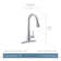 Moen Sleek Pull Down Single Handle Kitchen Faucet with Power Boost Technology and Duralock