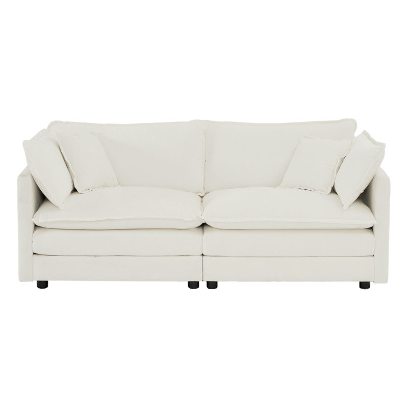 Fredrico 2 - Piece Living Room Set, White Chenille