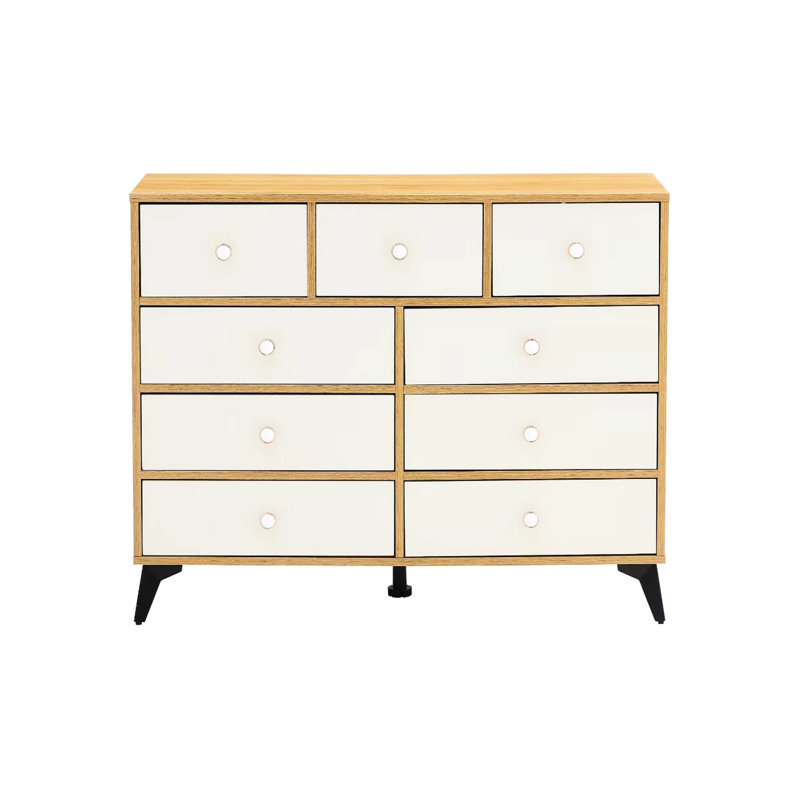 Spacieux 9 armoires, bureau moderne et tiroirs blancs pour la chambre à coucher, le salon, la cuisine, le couloir et le rangement