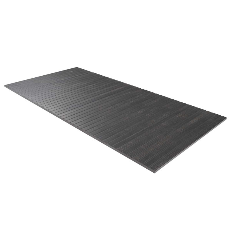 Kenridge 24x48 Fluted Matte Wood Look Porcelain Tile, Black