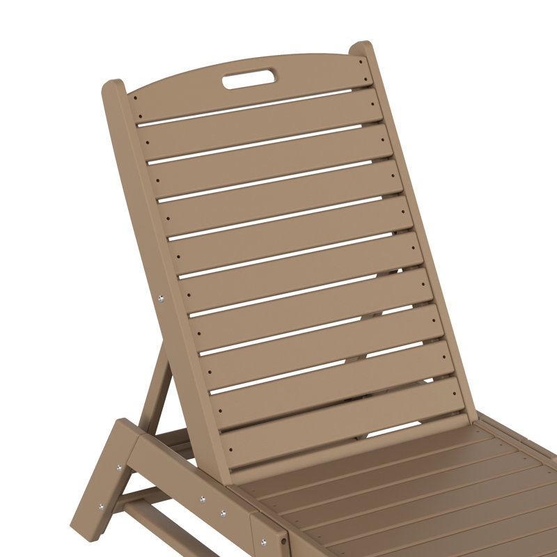 Chaise longue inclinable 78,2 po Laguna, Bois vieilli