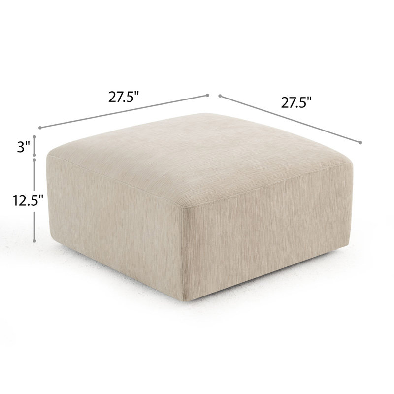Repose-pieds modulaire convertible, Chenille beige