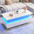 43.3" Modern Led Lift Top Coffee Table With Storage Drawer And Hidden Compartment High Gloss Center Table With App Control Lighting For Living Room-182321108