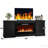 Farmhouse Fireplace TV Stand For 70/75/80 Inch TV, 70 Inch Entertainment Center Storage Cabinets With 36”Electric Fireplace And Sliding Barn Doors, Media Console Cabinet For Living Room-282982449
