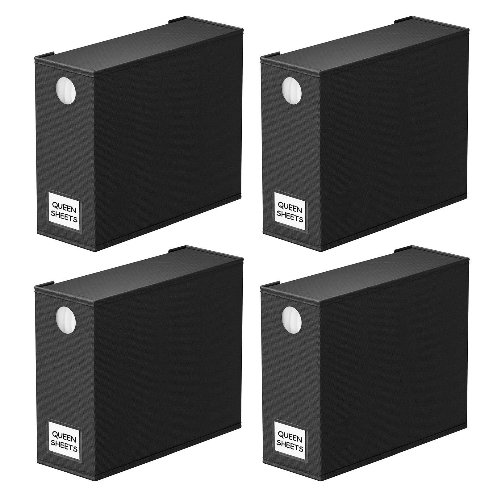 Ebern Designs Nicarla 4 Pack Bed Sheet Organizers and Storage Foldable Linen Closet Organizer