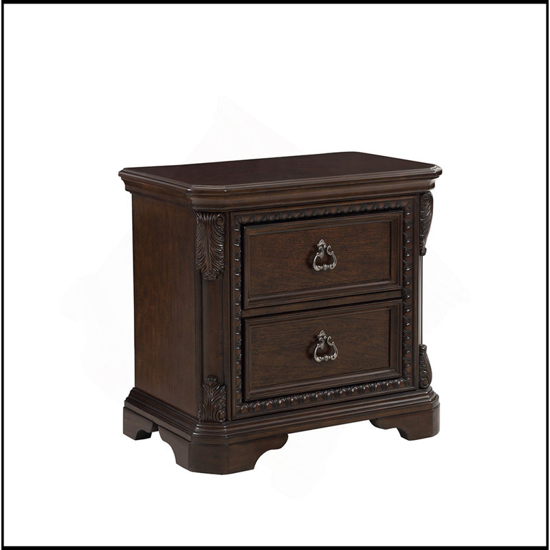 Table de chevet 2 tiroirs en acajou