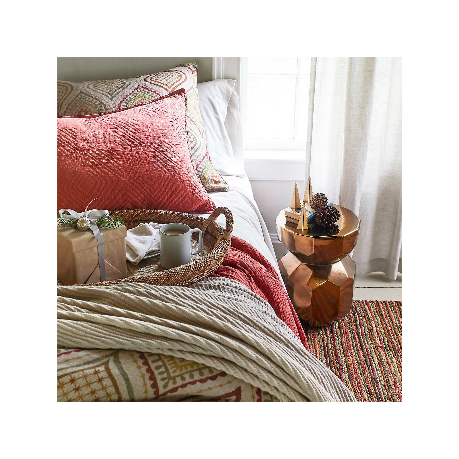 Kerala Spice Matelasse Coverlet, Twin/Twin XL Coverlet