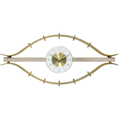 Modern/Contemporary Irregular Metal Wall Clock 10 Inches - Gold