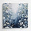 Aquarelle florale 87, art mural gris en métal-1062913048