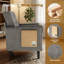 Chaise d'appoint rembourrée en bois massif de 29 po de largeur avec table d'appoint pliante-954120190