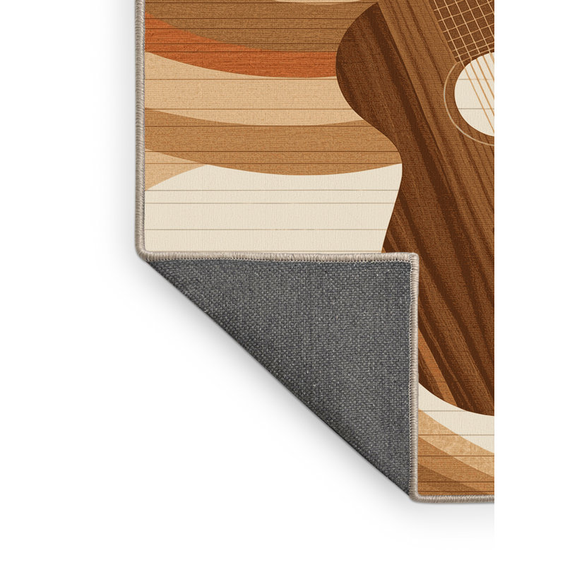 Tapis moelleux et moelleux en bois moderne et contemporain Glenmore, 2 x 3