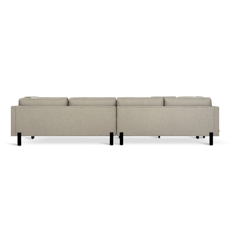 Silverlake XL Sectional, Left Hand Facing, Andorra Pewter Performance Basketweave