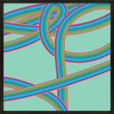 Turquoise Twist By Jacques Pilon - Framed Wall Art