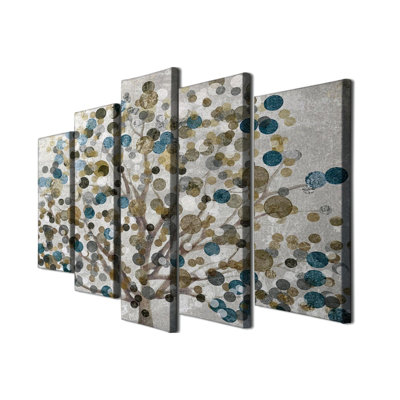 Stunning 5-Piece Decorative Canvas Painting Set, 105 x 70 cm (Approx. 41.3 x 27.6 in) | 100% Canvas, 100% Wooden Frame (Thickness: 1.2 in) | Elegant Wall Art for Living Room, Bedroom, and Office Decor, Unique Artwork by Anonymous