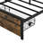 King Bed Frame With Led Lights And Remote, Storage Headboard, 2 Drawers, Charging Station, Grey, No Box Spring, Straightforward Setup, Modern Bedroom Style, Metal Structure For Strength, Noise --370893796