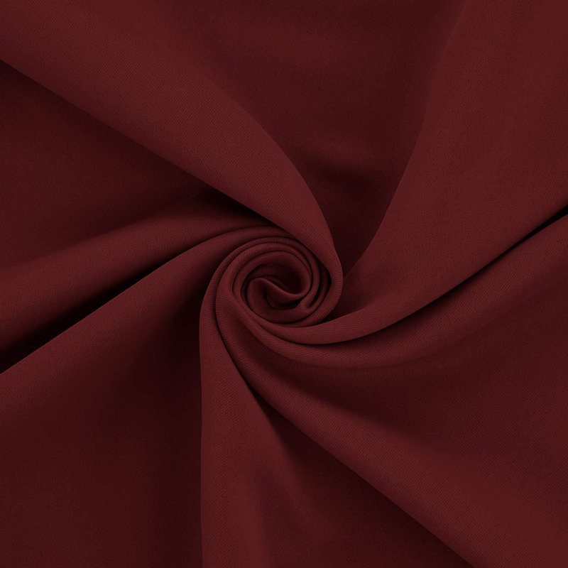 Brent Blackout Curtain Single Panel, 140 W x 175 D cm, Dark Red