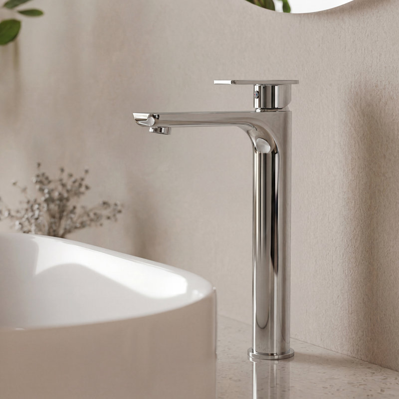 Robinet pour salle de bain à un trou, robinet de salle de bain à poignée simple avec ensemble de bonde, Chrome