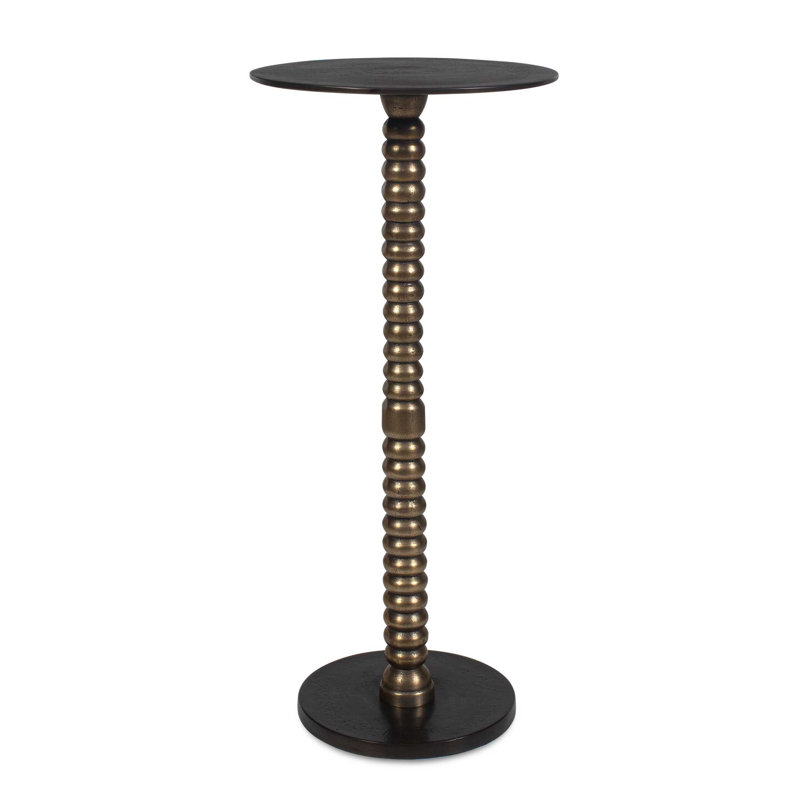 Stacked Pedestal Aluminum End Table