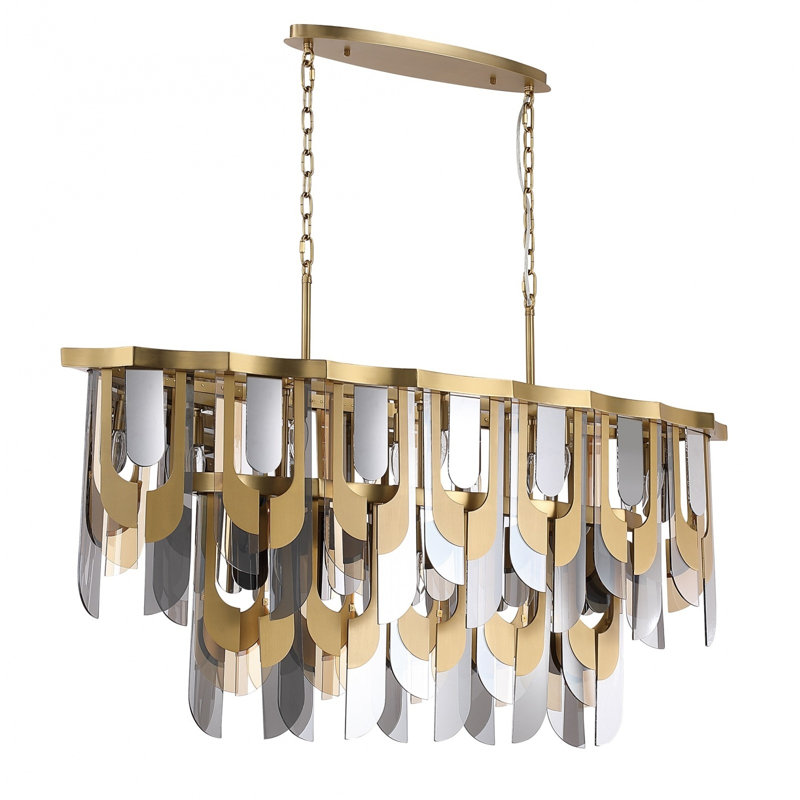  Paramount 52"w Chandelier In Aged Brass