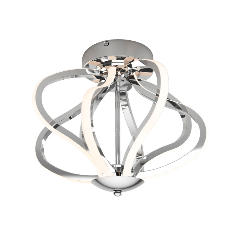 Taffney LED Semi Flush Mount, Chrome