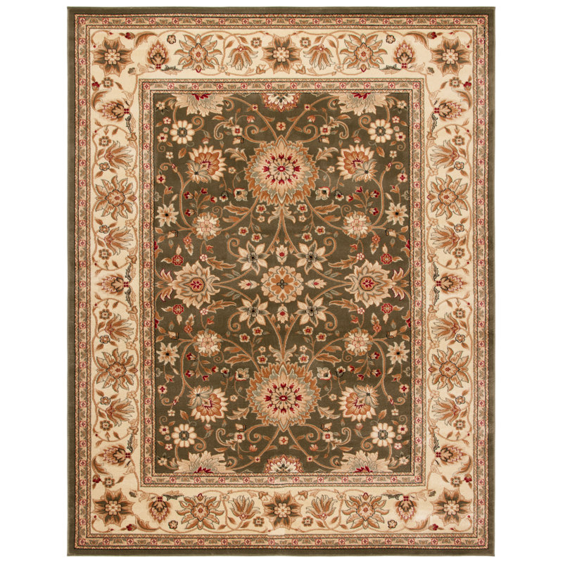 Berrywood Oriental Area Rug, Rectangle 244 x 305 cm, Green