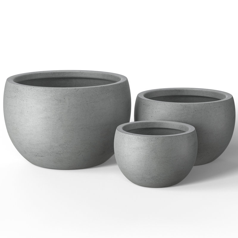 Amethy Handmade Pot Planter, Stone Finish