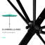 Parasol de patio rectangulaire de 6,5 pi x 10 pi, protégé, manivelle simple et inclinable, parasol bleu sarcelle pour patio, housse de protection, inclinaison réglable facile,