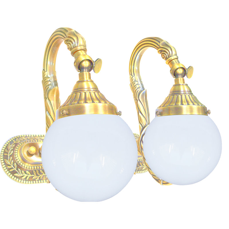 Fetzer Solid Brass Armed Sconce, Bright Gold
