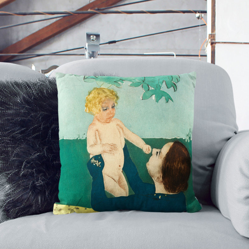 Square Cushion, White, 40cm H x 40cm W x 15cm D