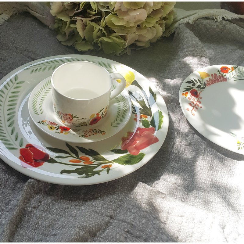 Assiette plate 10,75 po Langage des fleurs