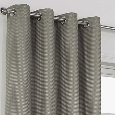 WAFFLE AND SHIMMER Naisa 100% Polyester Room Darkening Eyelet Curtain Pair
