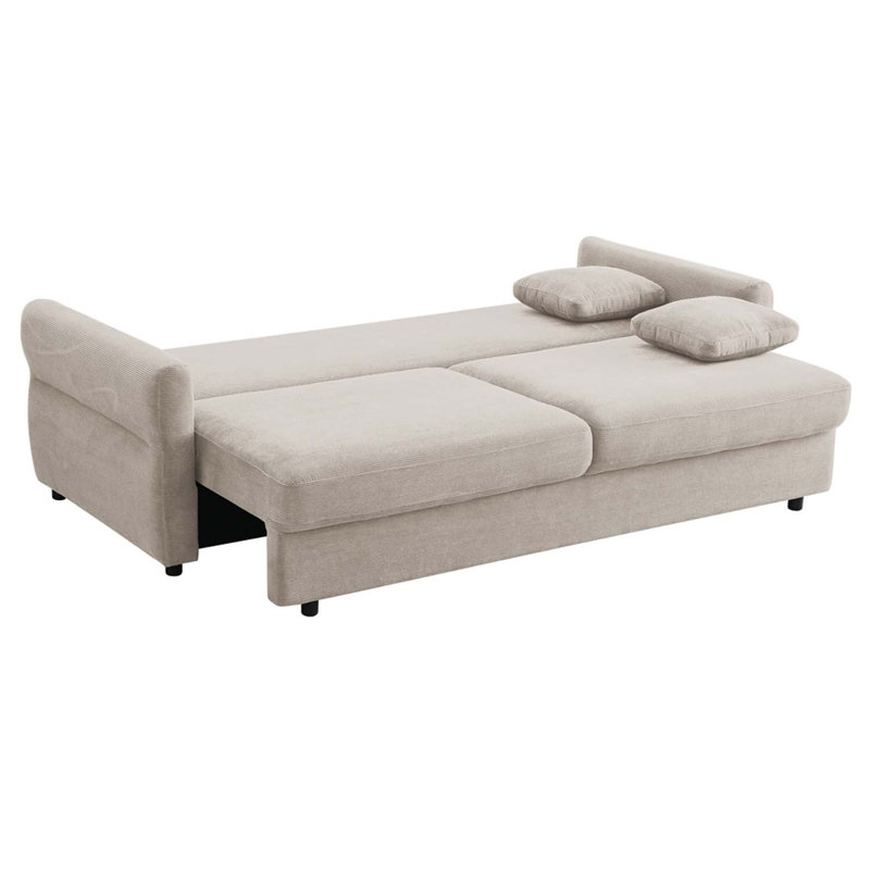 Canapé-lit Haran de 92 po, tissu beige, Beige