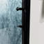 34 à 35 3/8 po X P 72 po H Portes de douche pliantes sans cadre en noir mat avec verre transparent