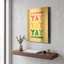«Yay» par Ann Kelle, art mural en métal doré, 12 po x 16 po-133651297