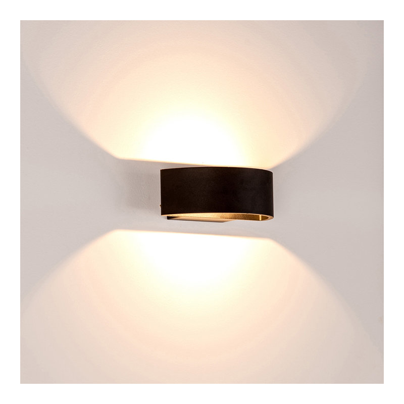 Thielsen 6.5cm H Outdoor Armed Sconce, Black