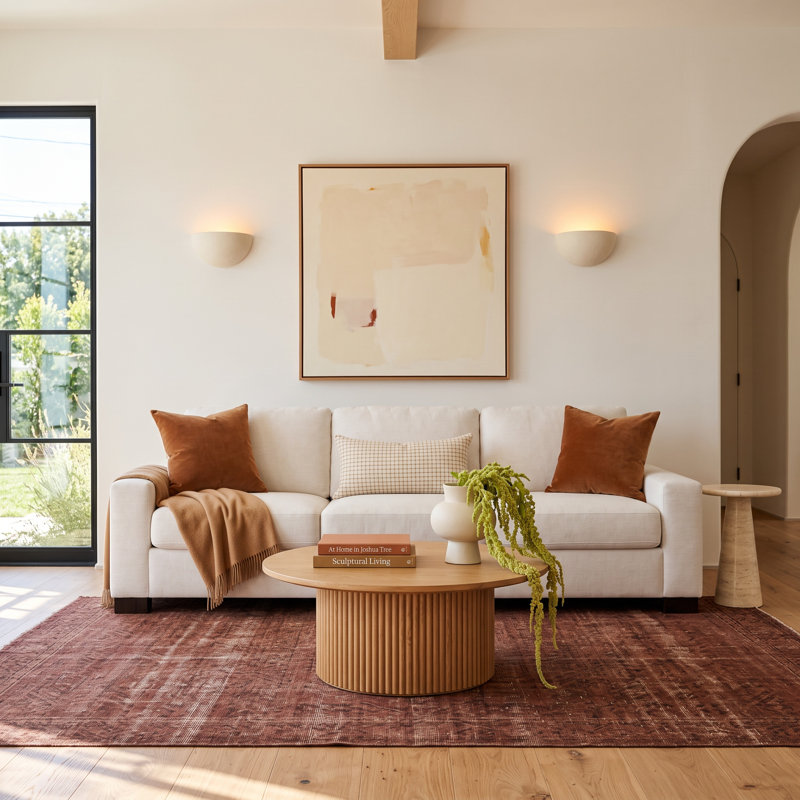 Jonie 100" Upholstered Sofa, Nomad Snow Crypton® Chenille