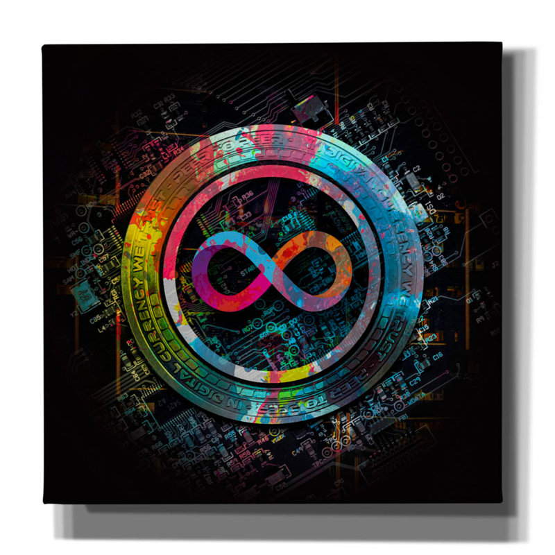 «Epic Graffiti 'Icp Crypto Power par Epic Portfolio» par Valentyn Artemenko, H 12 po x l 12 po x P 0,75 po