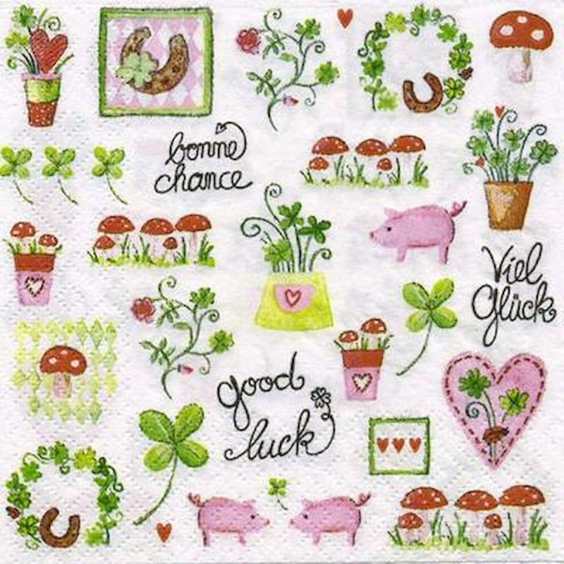 Serviettes Doddridge Good Luck pour 20 personnes