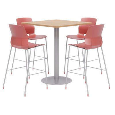 36" L Square Breakroom Table and Chair Set