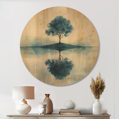 «Abstract Tree Reflection II - Nature», reproduction d'art murale en bois