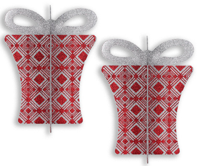 3D Gift Box Set, Rouge / argenté