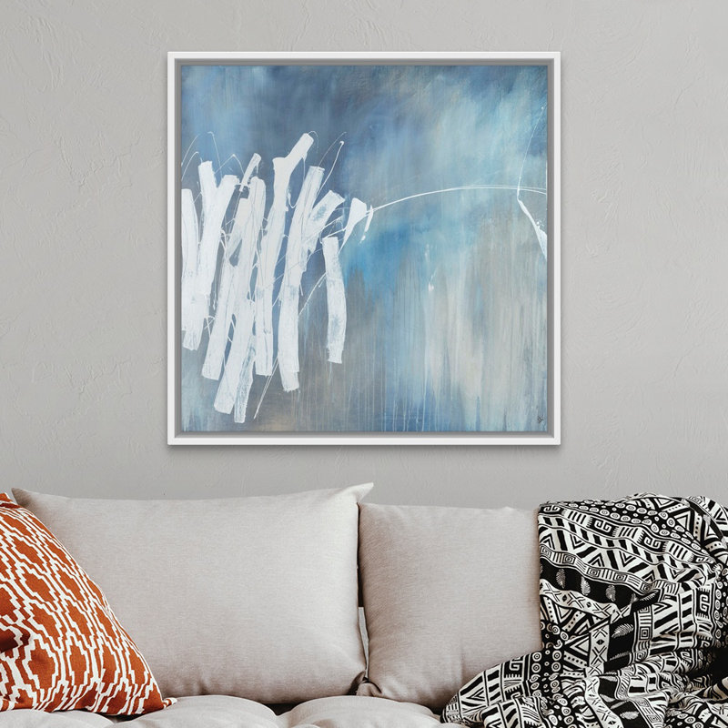 Reproduction d’art sur toile « hotline II » par Joshua Schicker, H 38 po x l 38 po x P 1,75 po, Cadre flottant blanc